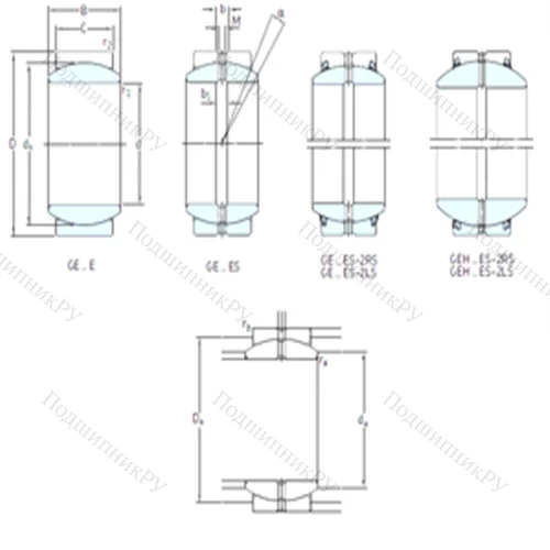 Подшипник скольжения сферический GEH 100ES-2LS