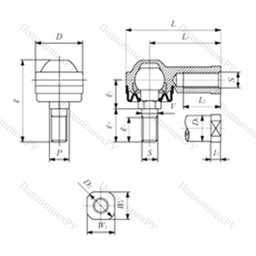 Подшипник скольжения сферический LHSA 10