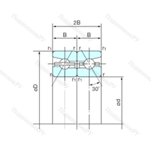 Подшипник шариковый радиально-упорный спаренный 85TAH 10DB