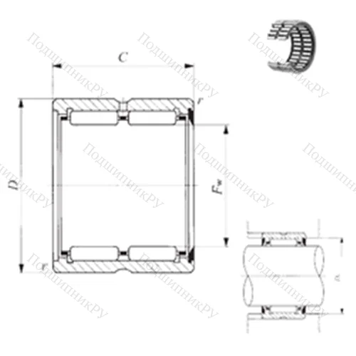 Подшипник игольчатый радиальный RNA 6918U