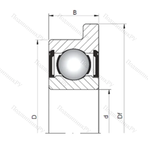 Подшипник шариковый радиальный FL 605 ZZ от производителя  CX