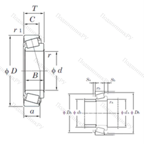 Подшипник роликовый радиально-упорный 30319JR от производителя  KOYO