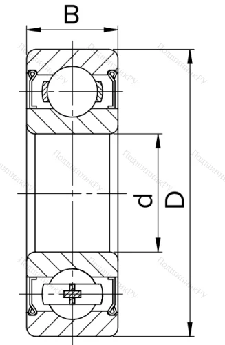 Шариковый однорядный подшипник 80205 (6205 ZZ) в Волгограде
