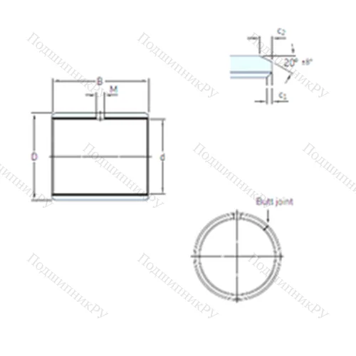 Подшипник скольжения PCM 130135100 E