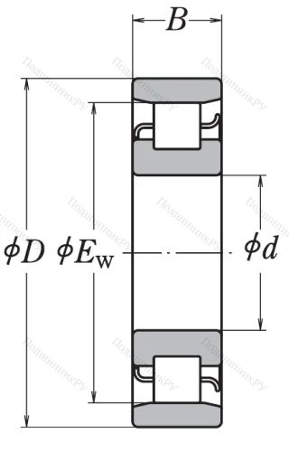 Роликовый цилиндрический подшипник N 216 W от производителя  NSK