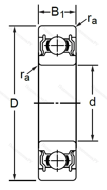 Дюймовый шариковый подшипник RLS 4 2RS (LJ 1/2-2RS) в Волгограде
