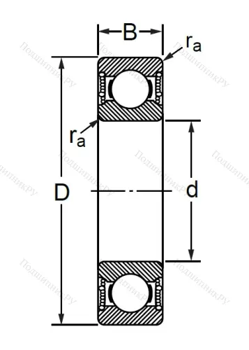 Шариковый однорядный подшипник 76-180302 (6302 2RSC 3) в Волгограде