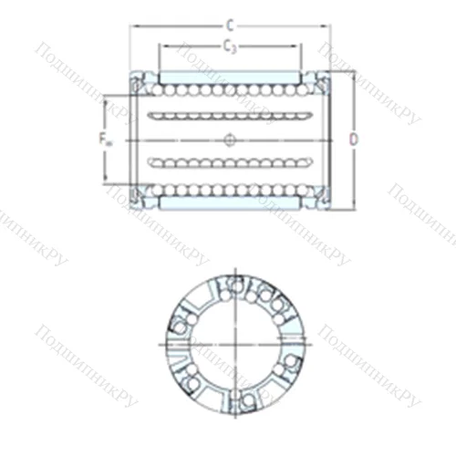 Подшипник шариковый линейный LBCR 40 A-2LS от производителя  SKF