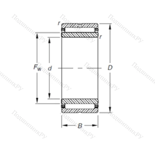Подшипник игольчатый радиальный NKJ 25/20 от производителя  TIMKEN