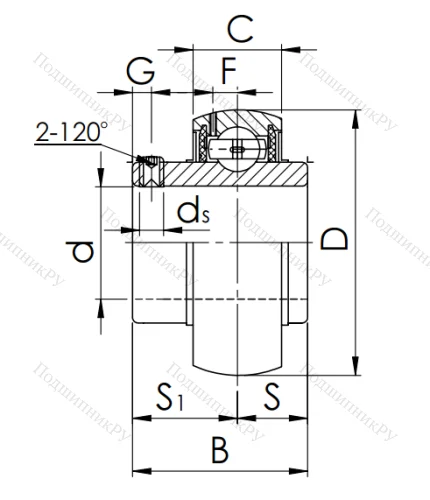 Корпусный подшипник UC 213 (480213) в Волгограде