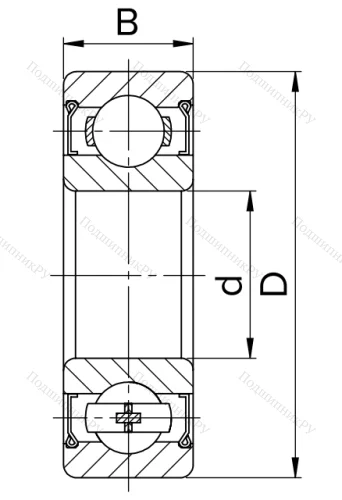 Шариковый однорядный подшипник 6-80105 С17 в Волгограде