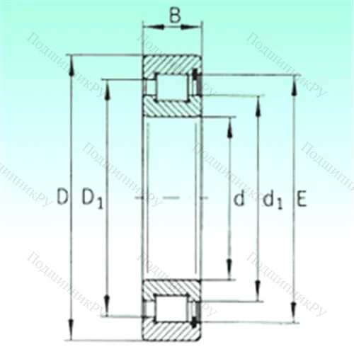 Подшипник роликовый радиальный SL 181896 от производителя  NBS