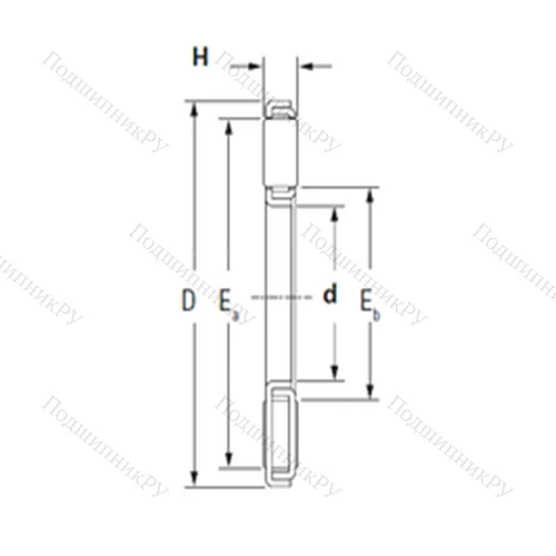 Подшипник игольчатый упорный TP 1740