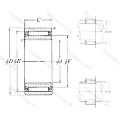 Подшипник игольчатый радиальный NAO-75?105?25