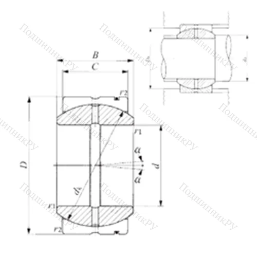 Подшипник скольжения сферический SB 130200110 от производителя  IKO Подшипник скольжения сферический SB 130200110 от производителя  IKO