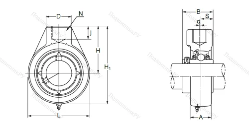 Подшипниковый узел UCHA 205 (UCHB 205) в Волгограде