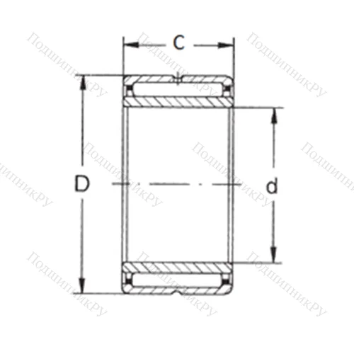 Подшипник игольчатый радиальный NKI 50/25