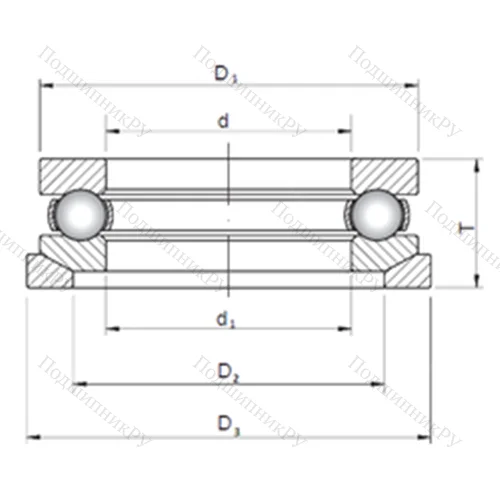 Подшипник шариковый упорный 53418U+U 418 от производителя  CX