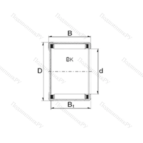 Подшипник игольчатый радиальный BK 1612 от производителя  ZEN
