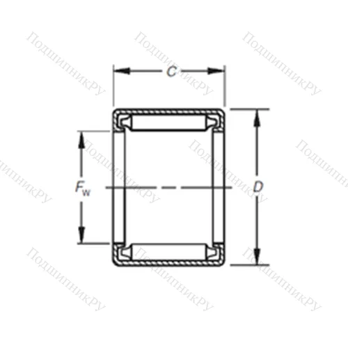 Подшипник игольчатый радиальный B-136