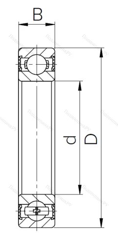Шариковый однорядный подшипник 180317 (6317 2RS) в Волгограде