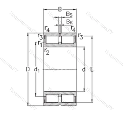 Подшипник роликовый радиальный NNCL 4834-V от производителя  NKE