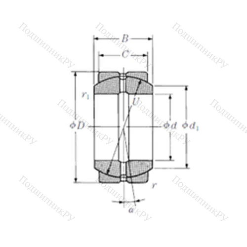 Подшипник скольжения сферический 95FSF 150