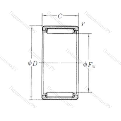 Подшипник игольчатый радиальный RLM 739025-1 от производителя  NSK