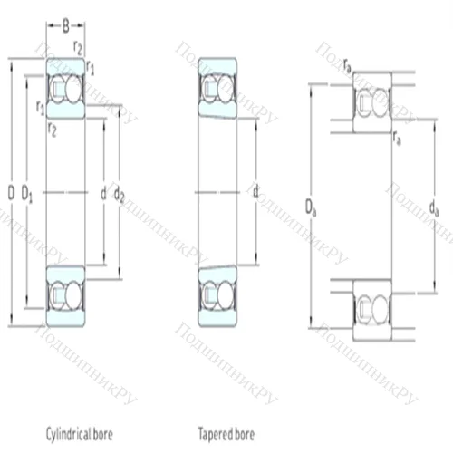 Подшипник шариковый радиальный самоцентрирующийся 2211E-2RS 1TN 9 от производителя  SKF Подшипник шариковый радиальный самоцентрирующийся 2211E-2RS 1TN 9 от производителя  SKF