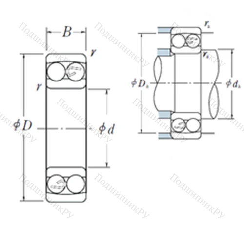 Подшипник шариковый радиальный самоцентрирующийся