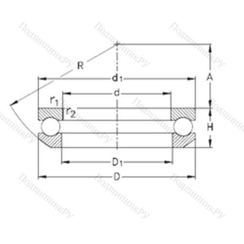 Подшипник шариковый упорный 53326-MP