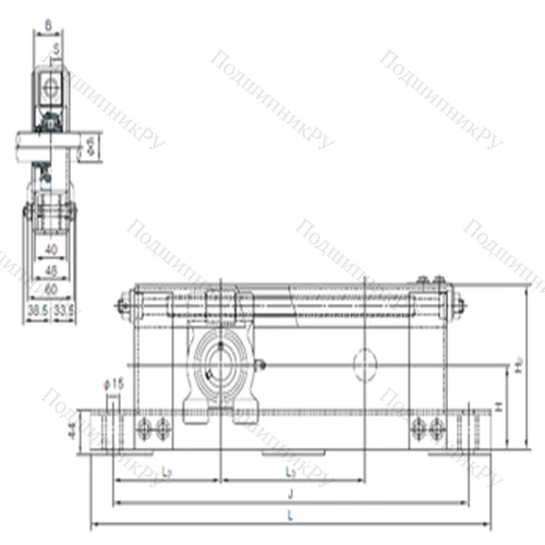 Подшипниковый узел шариковый радиальный UCTL 206+WL 100