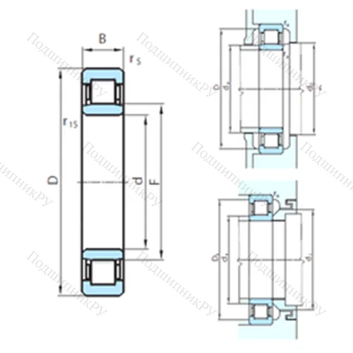 Подшипник роликовый радиальный PSL 412-200