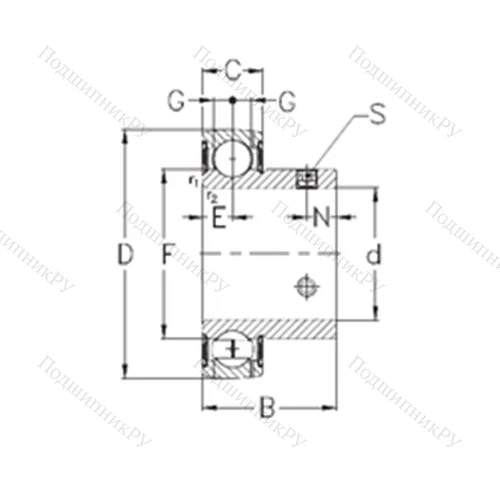 Подшипник шариковый радиальный GAY 60-NPPB