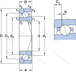 Подшипник 7015 CE/P 4AH 1