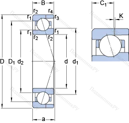 Подшипник 71901 CE/P 4AH