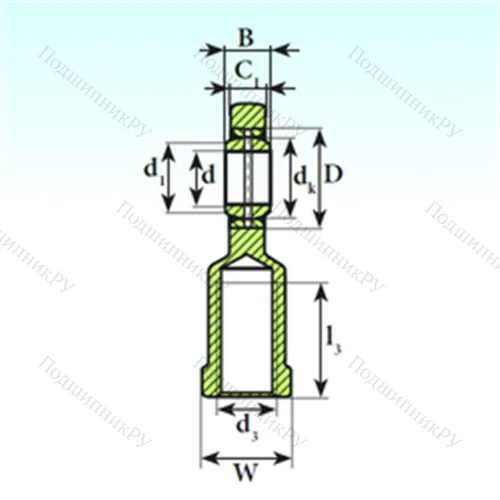 Подшипник скольжения сферический SI 30 ES 2RS от производителя  ISB