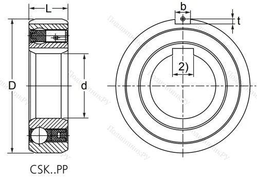 Подшипник обгонной муфты  CSK 25 PP в Волгограде