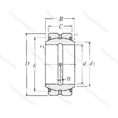 Подшипник скольжения сферический SA 1-100BSS