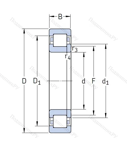Роликовый цилиндрический подшипник NUP 2205 ECP от производителя  SKF