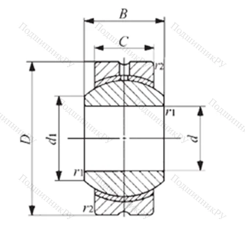 Подшипник скольжения сферический PB 18