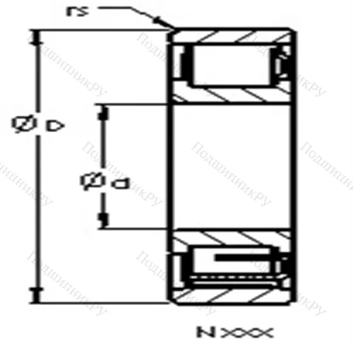 Подшипники роликовые радиальные с цилиндрическими роликами N 218 от производителя  AST