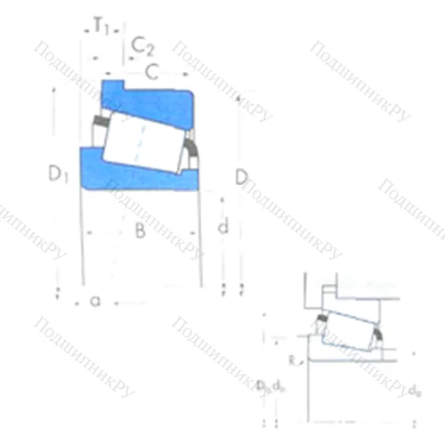 Подшипник роликовый радиально-упорный JP 10049/JP 10010B от производителя  TIMKEN Подшипник роликовый радиально-упорный JP 10049/JP 10010B от производителя  TIMKEN