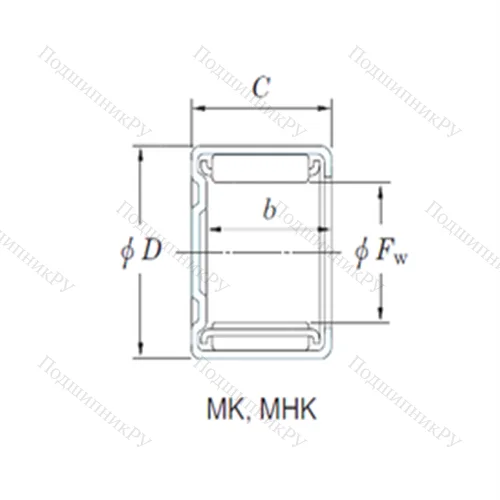 Подшипник игольчатый радиальный MK 18121