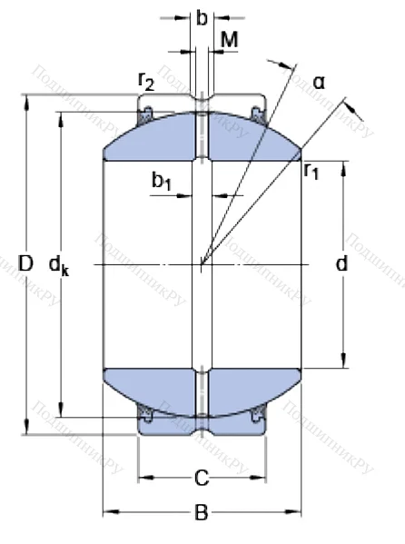 Шарнирный подшипник GEH 70 ES 2RS