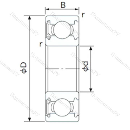 Подшипник шариковый радиальный 63/32NSE