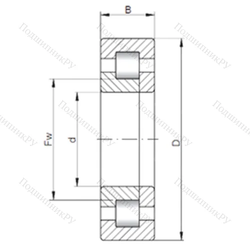 Подшипник роликовый радиальный NUP 3252 от производителя  CX Подшипник роликовый радиальный NUP 3252 от производителя  CX