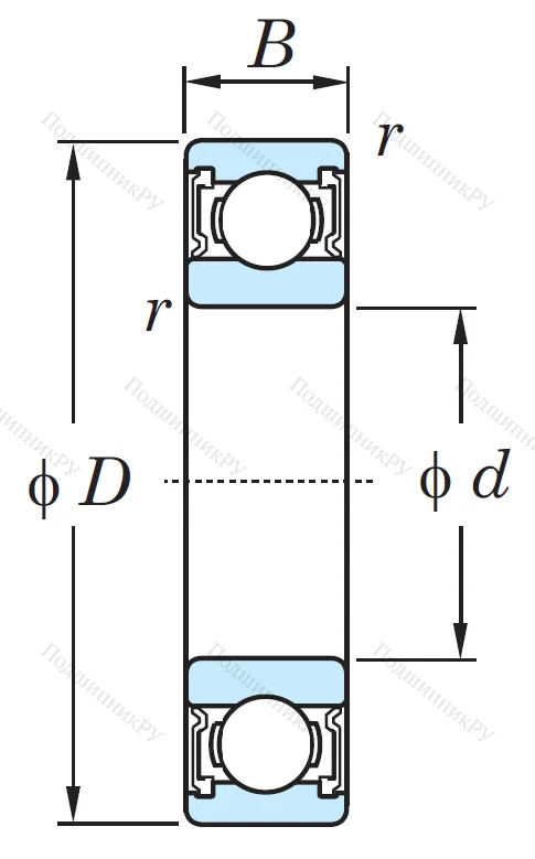 Однорядный шариковый подшипник 6013 2RS CM от производителя  KOYO