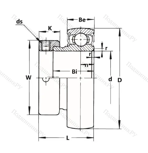 Корпусный подшипник KH 206 GAE (ASAHI) в Волгограде