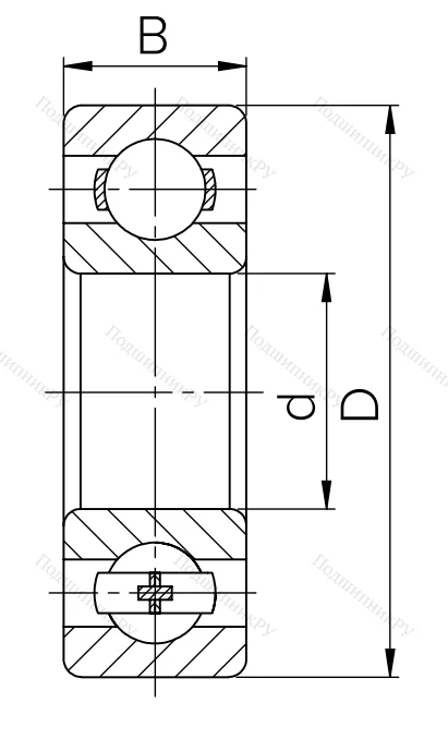 Шариковый однорядный подшипник 180308 T (6308 2RST) в Волгограде